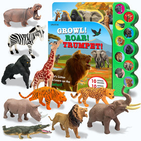 iGRATENS safari animals figures pack for imaginative play and animal recognition