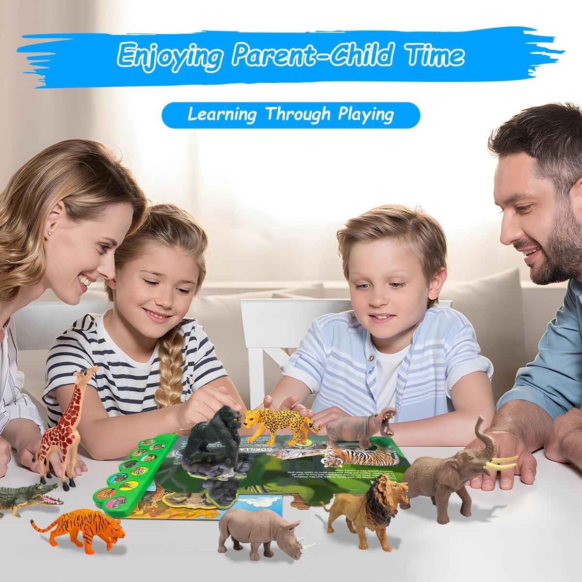 iGRATENS safari playset packaging highlights durable gift-ready packaging