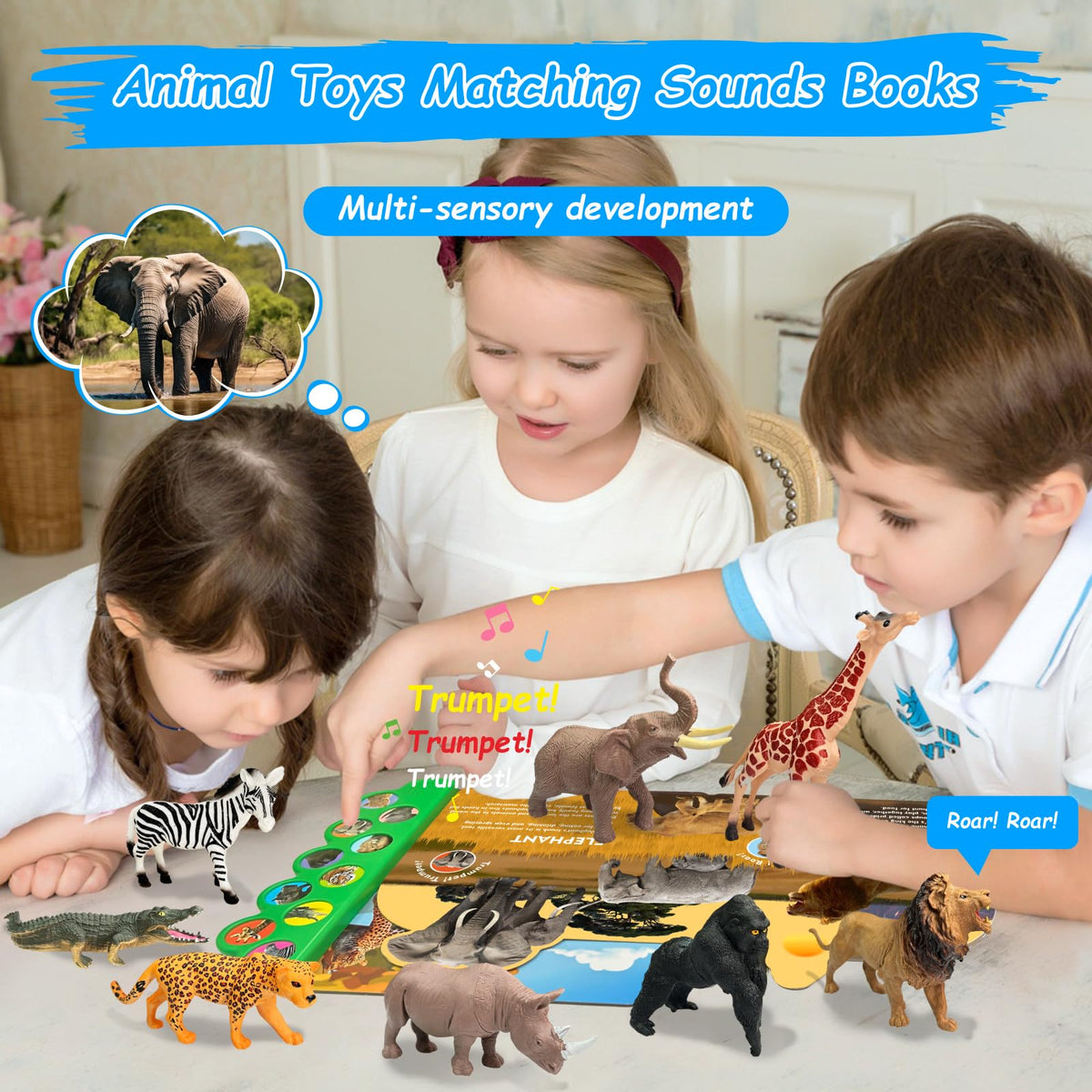 iGRATENS safari book with buttons for interactive sound learning