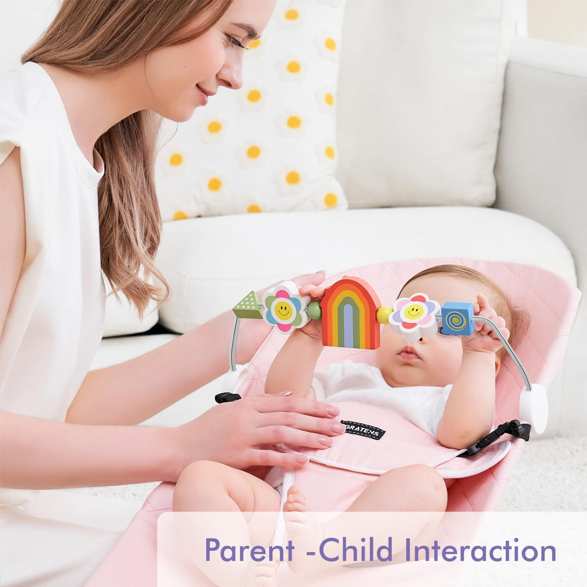 iGRATENS wooden toy bar uses safe materials for durable, chew-friendly engagement.