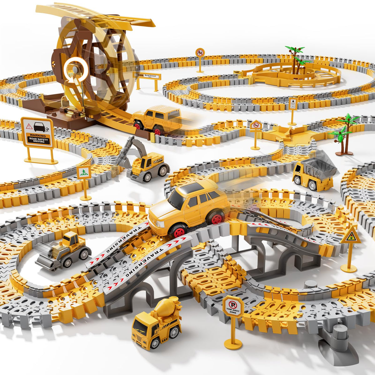 IHaha construction track bridge for imaginative play and hands-on learning.