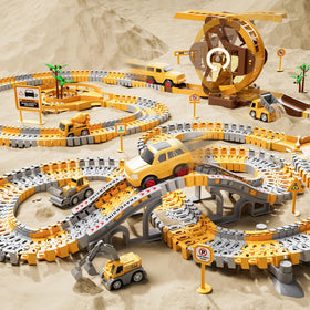 IHAHA flexible track pieces enable looping and creative layouts.