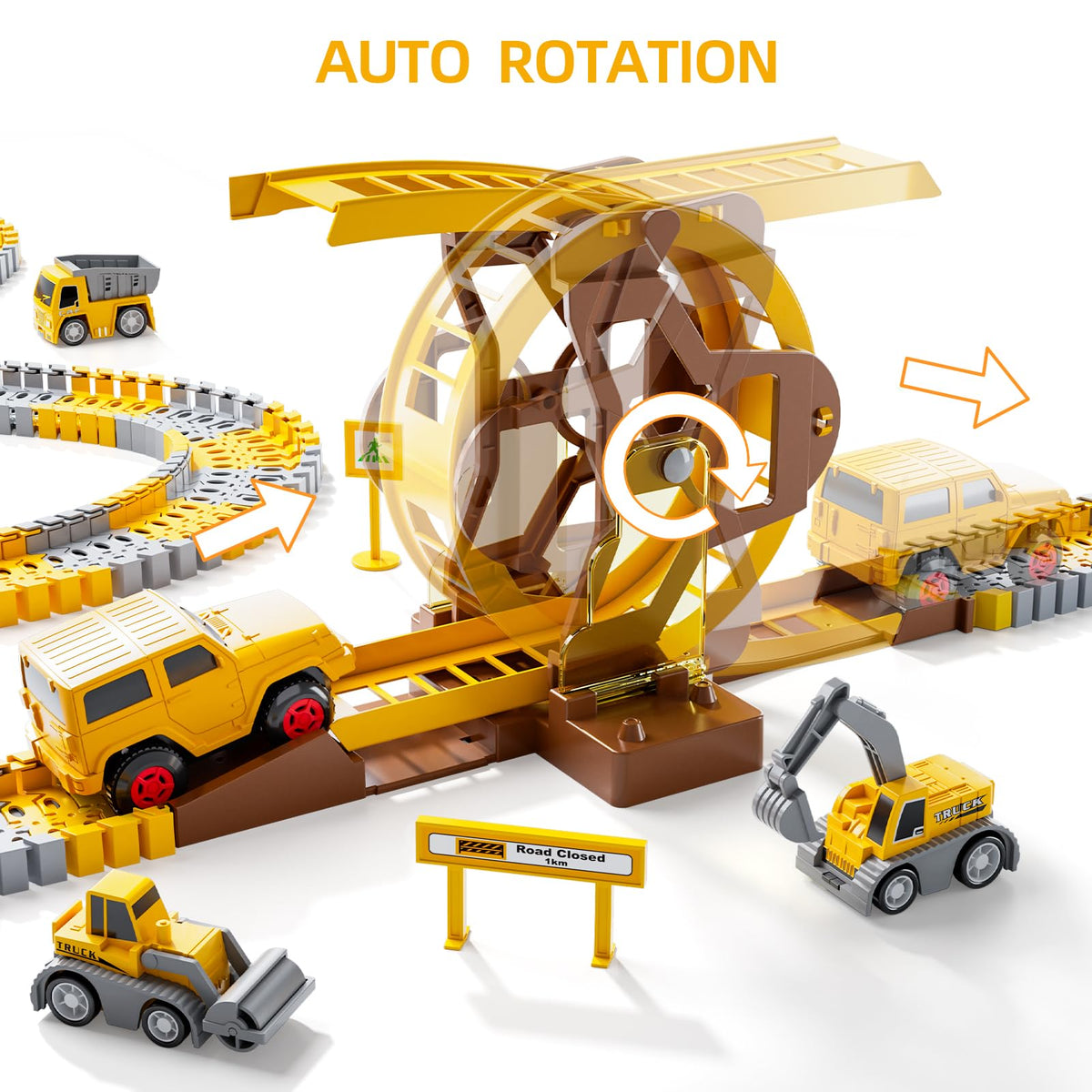 IHAHA racing cars glide along tracks for fast imaginative races.