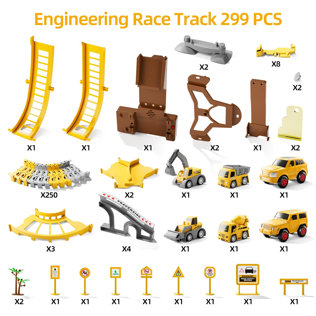 IHAHA u-shaped rotation track for flipping cars during play.