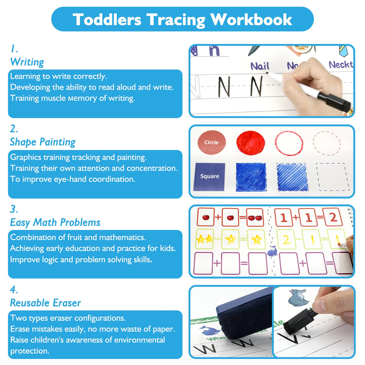 iHarPro cardboard pages are tear resistant and kid-friendly for daily tracing.