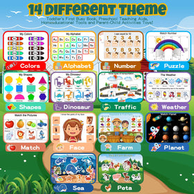 iHarPro Montessori Busy Book 14-pages double-laminated for durability