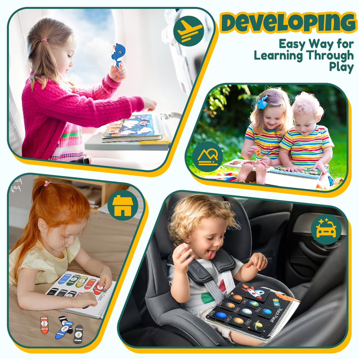 iHarPro Busy Book storage box supports travel and organized learning