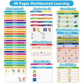 iHarPro sight words and shapes activity page encourages reading readiness and logical thinking.