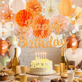 IHEPYQ burnt orange apricot balloons offer versatile party accents.