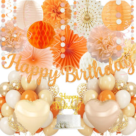 IHEPYQ orange-peach fall banner enhances autumn party decor and photo-ready backdrops.