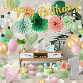 IHEPYQ Paper flower fans create floral accents in two sizes