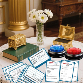 IIDEA Bible Feud instruction card clarifies gameplay steps.