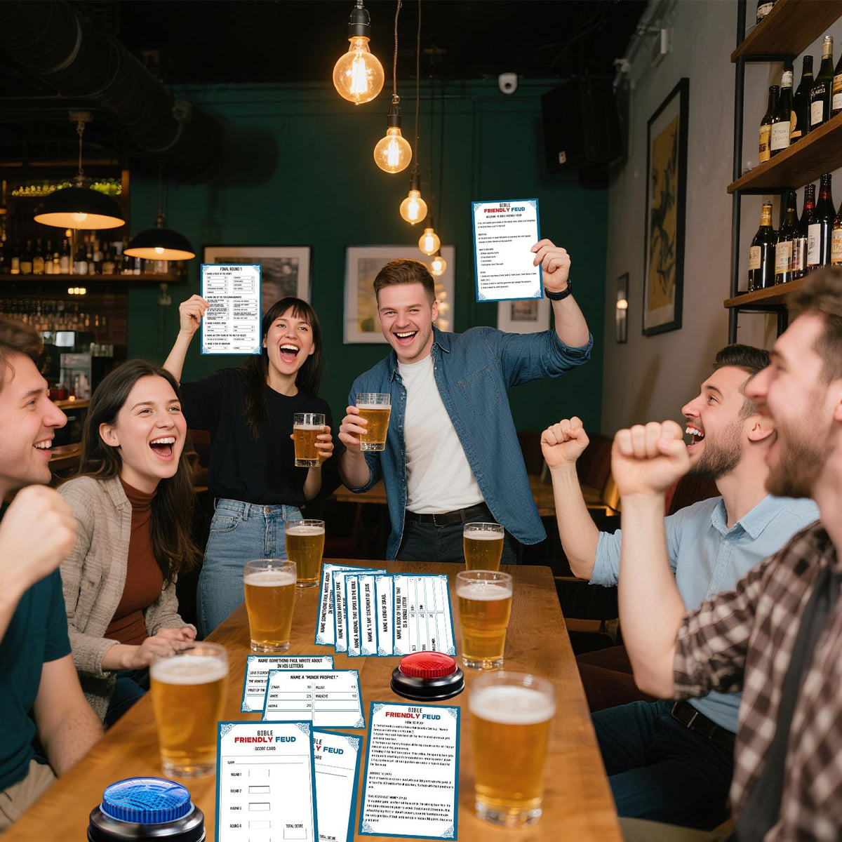 IIDEA Bible Feud in group play suitable for Easter parties and gatherings.