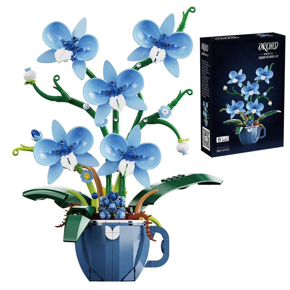 iixeal Blue Orchid Building Set overview for stylish home decor and DIY fun
