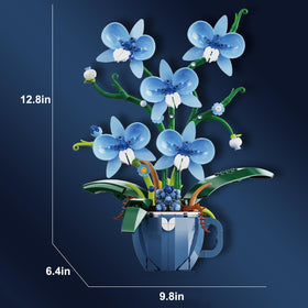 iixeal Blue Orchid Building Set perfect gift for Christmas Valentimes or birthdays