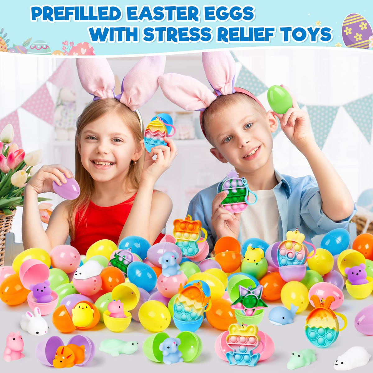 Bright colors and compact 2.4-inch size fit classrooms and parties.