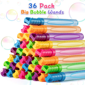 IJIGU bubble wand close-up with 2 oz liquid for bright neon bubbles.