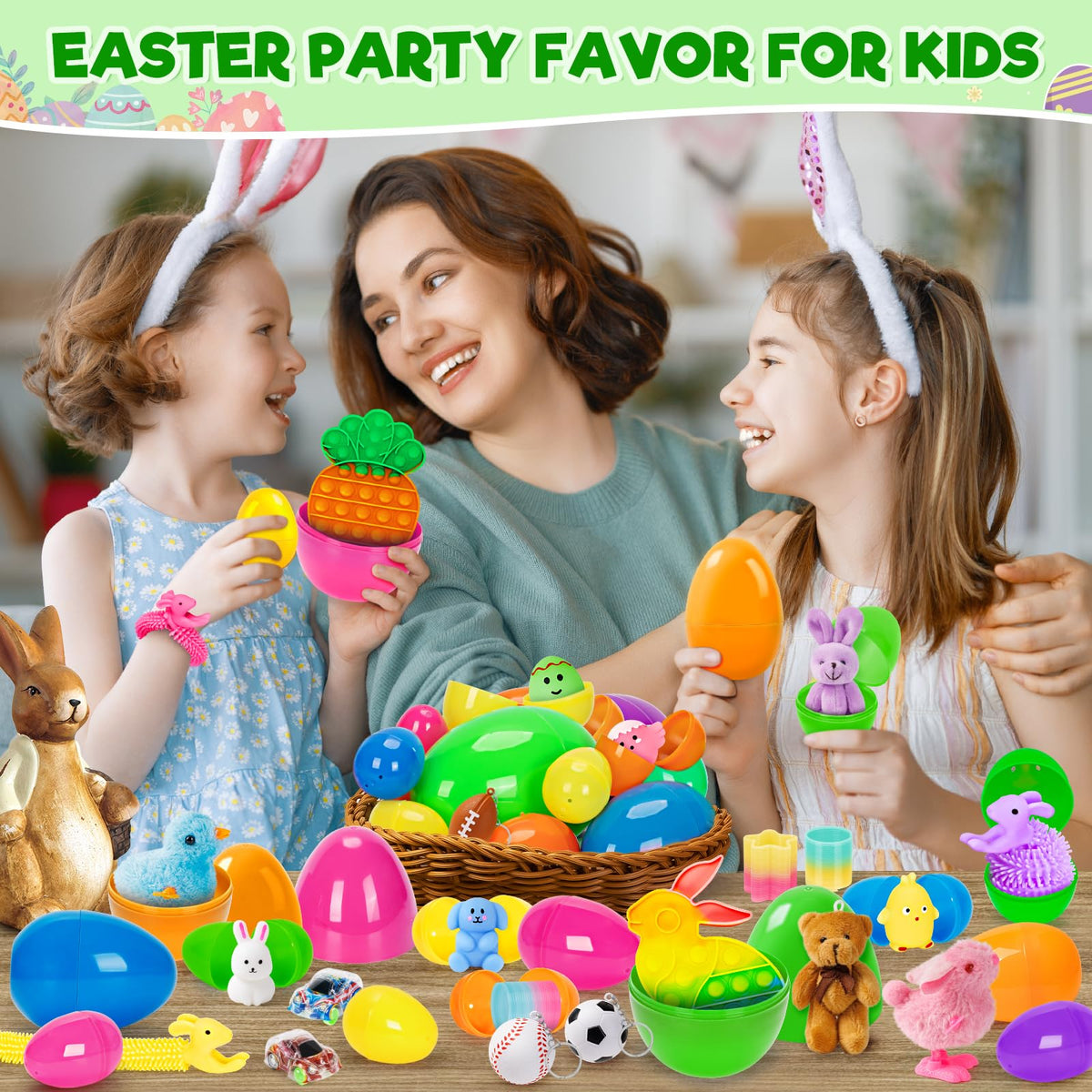 IJIGU colorful plastic eggs double as Easter basket fillers.