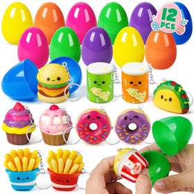 IJIGU 12-pack prefilled Easter eggs with food squishy toys ideal for Easter egg hunts