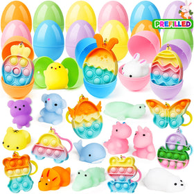 IJIGU Easter eggs filled with toys, perfect for exciting egg hunts and party favors.