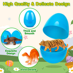 IJIGU Easter eggs bright colors in a basket for festive fun at home.