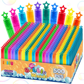 IJIGU mini bubble wands with neon colors and star handles for party fun