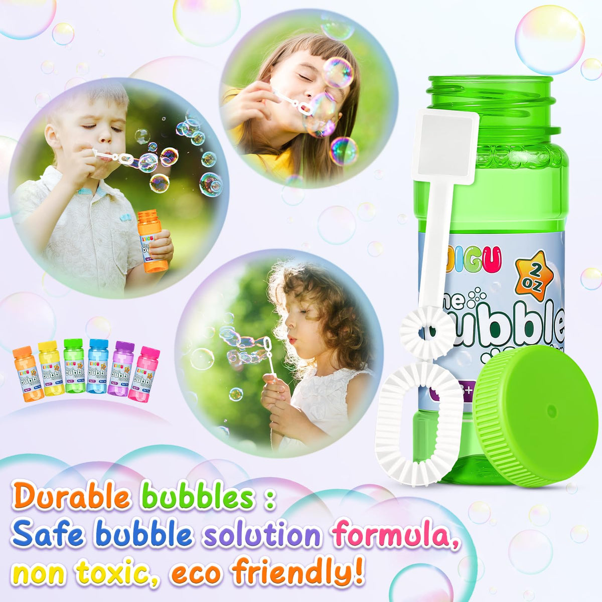 IJIGU Outdoor summer bubble play ideal for parties, picnics, and gatherings.