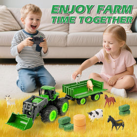 IJIGU tractor lights illuminate play scenes during dim indoor sessions