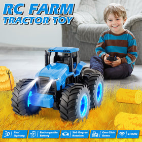 IJIGU remote-control tractor toy side action captures dynamic movement during kid-sized adventures