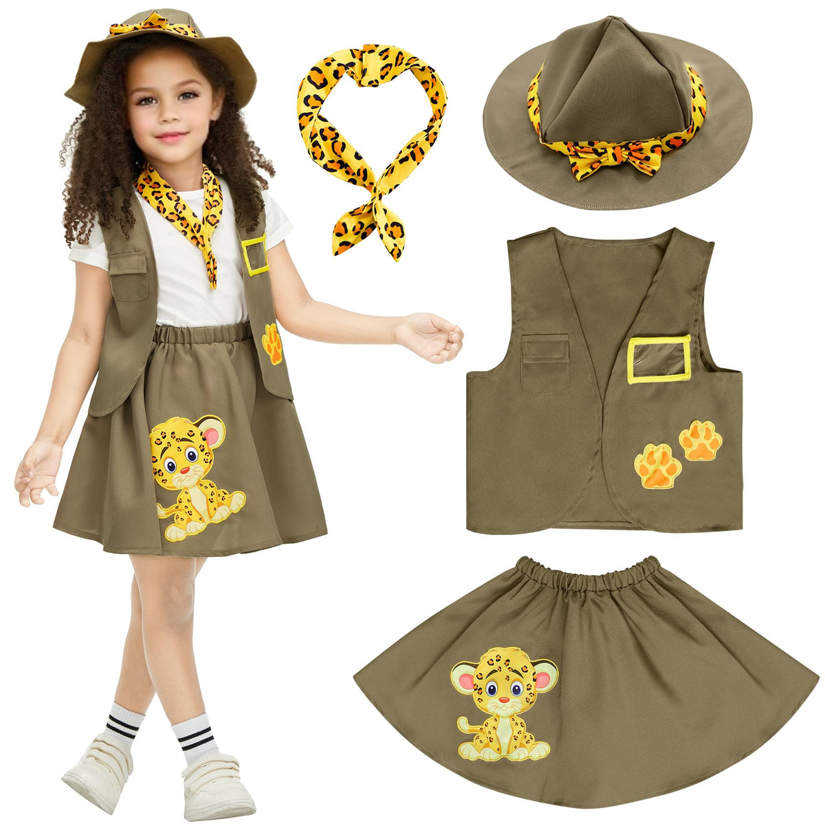 IKALI tiger print jacket for imaginative safari play.