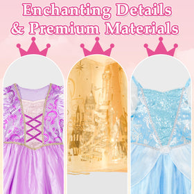 IKALI Princess Dress Up Trunk glitter tulle detail and sequins for magical moments