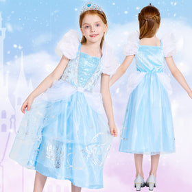 IKALI Princess Dress Up Trunk yellow dress bright and perfect for themed parties
