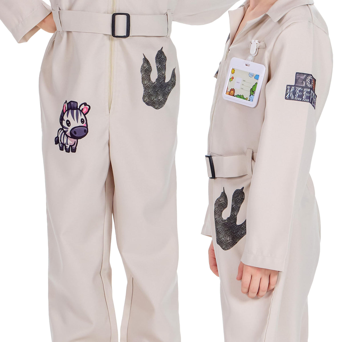 IKALI Zookeeper costume front zipper for quick on and off