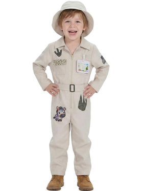 IKALI safari zookeeper jumpsuit with patches for imaginative dinosaur adventures
