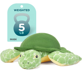 IKASA 5lbs weighted turtle plush, 24-inch size for calming hugs.