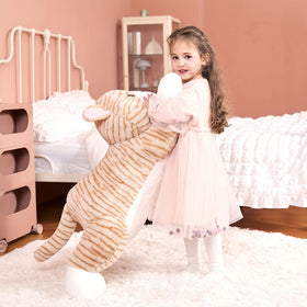 IKASA surface-washable cat plush design for quick cleaning