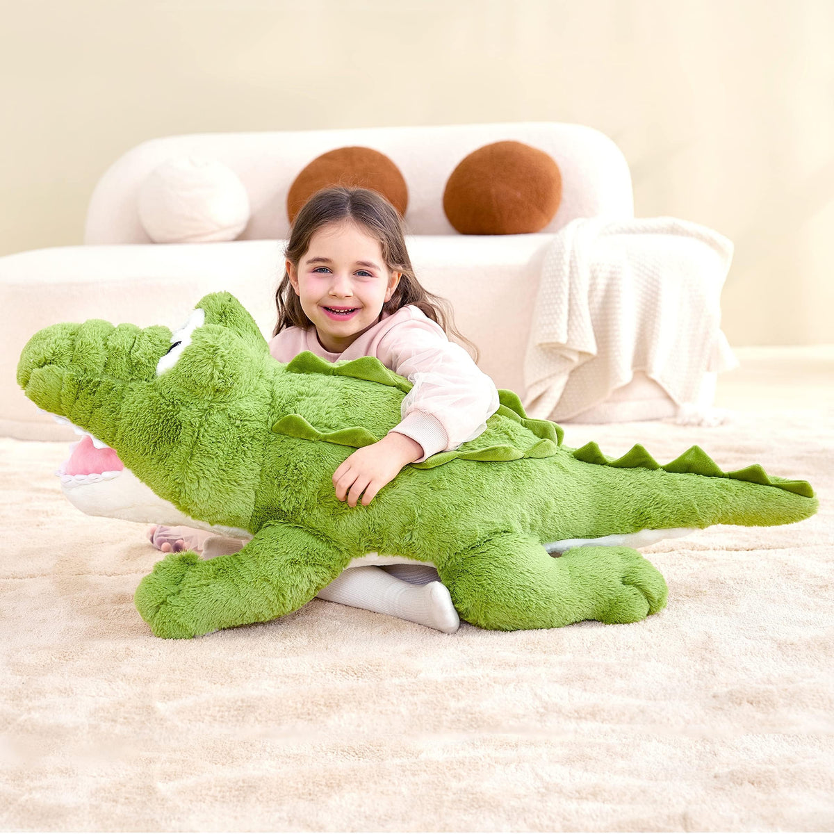 IKASA crocodile plush durable stitching for lasting plush fun