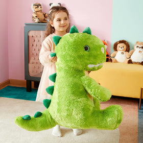 IKASA surface-washable dinosaur plush easy cleaning after adventures.