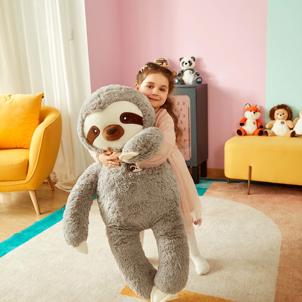 IKASA EN71 and ASTM-tested sloth plush for toy safety