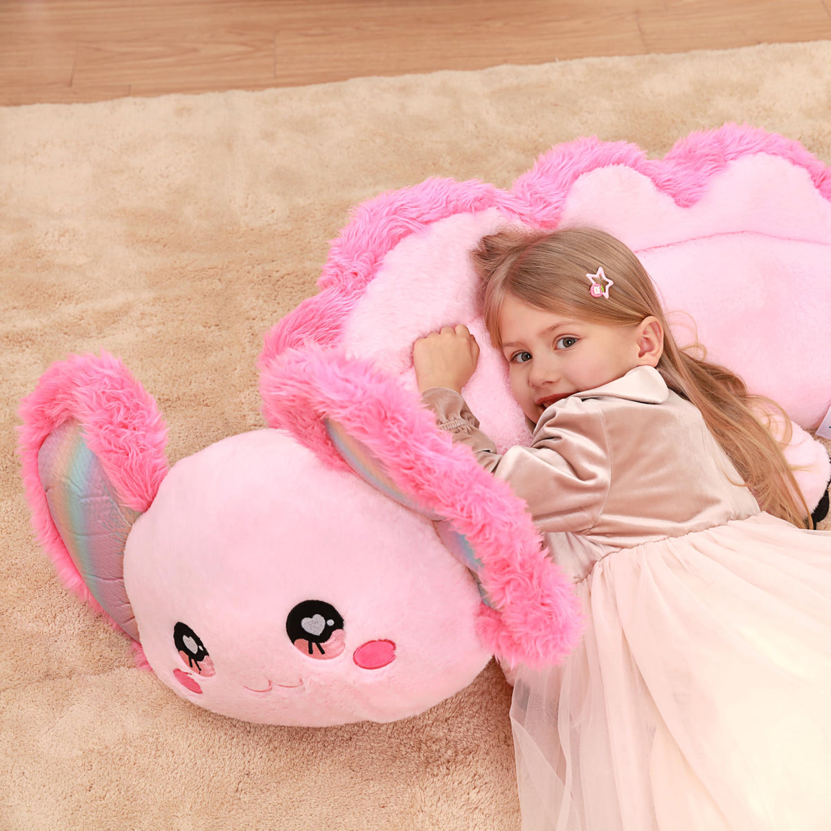 IKASA giant axolotl plush kid friendly cuddle