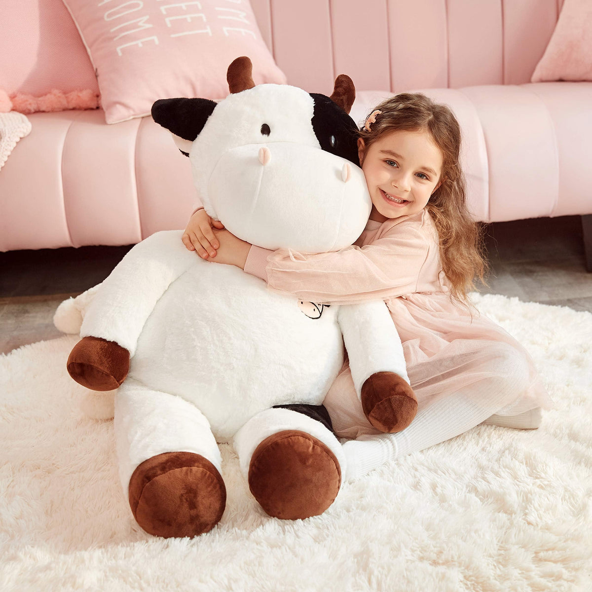 IKASA giant cow packaging expanded after opening for immediate cuddles.