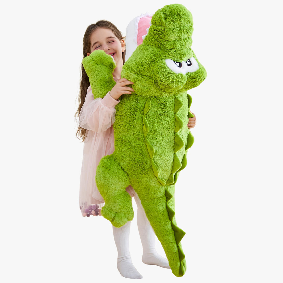 IKASA giant crocodile plush 30-inch cuddle buddy for kids