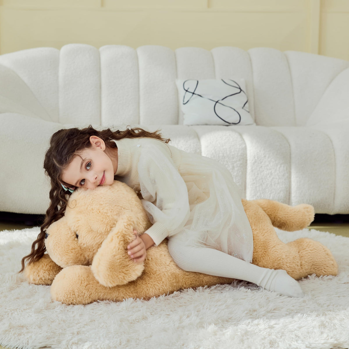 IKASA giant Labrador plush room decor adds warmth to any space