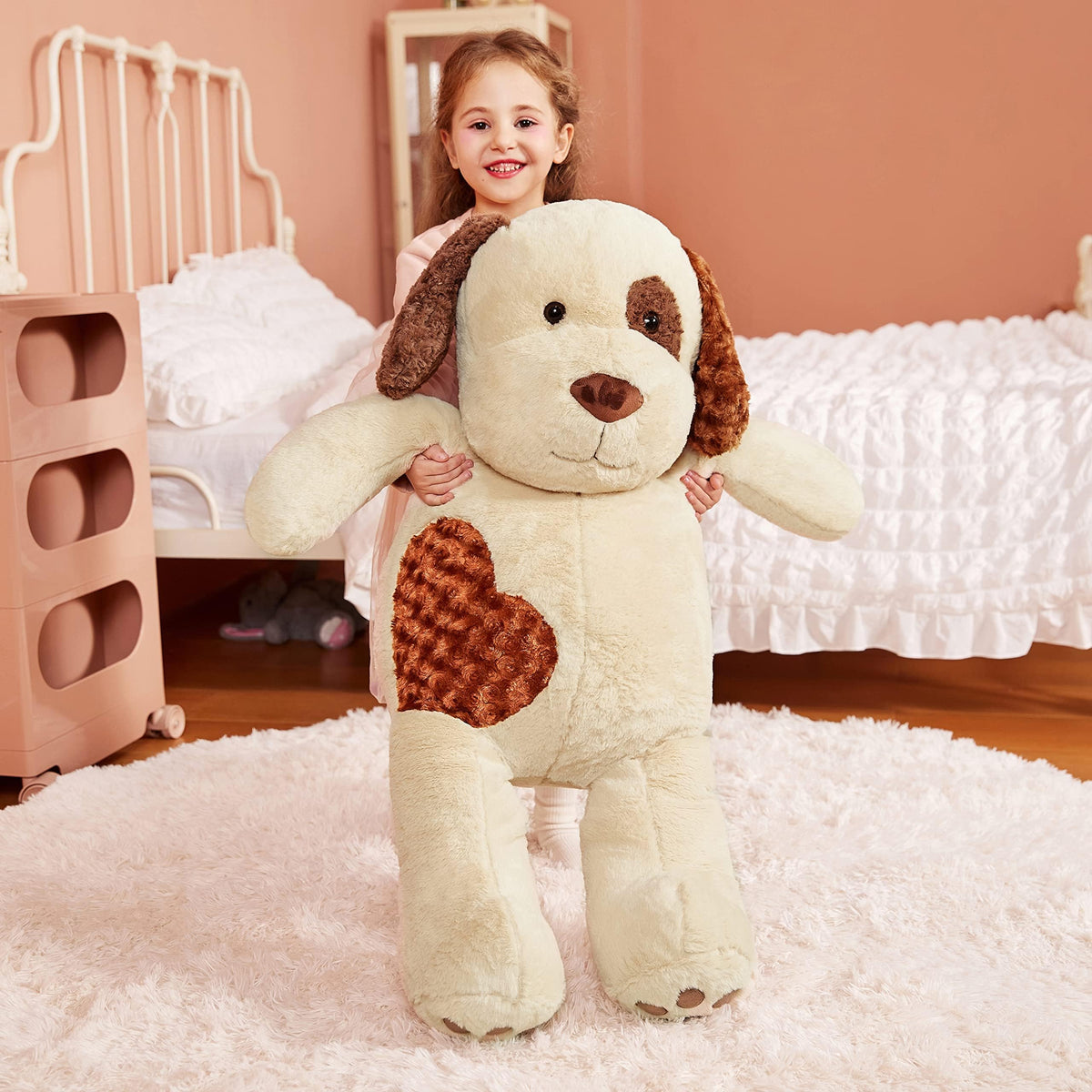 IKASA giant dog soft plush fur closeup showcasing ultra-soft material for hugs