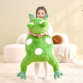 IKASA 30-inch giant frog plush as a bedtime companion