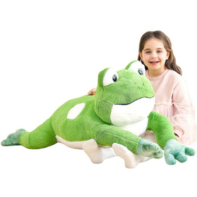 IKASA giant frog plush toy, 30-inch height, cozy bedtime companion for kids