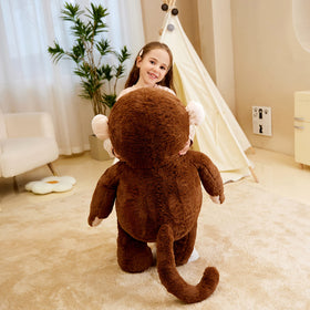 IKASA giant monkey plush 30-inch packaged, gift-ready oversized plush toy.
