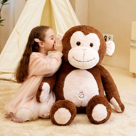 IKASA giant monkey plush 30-inch side profile, a bold room decor statement.