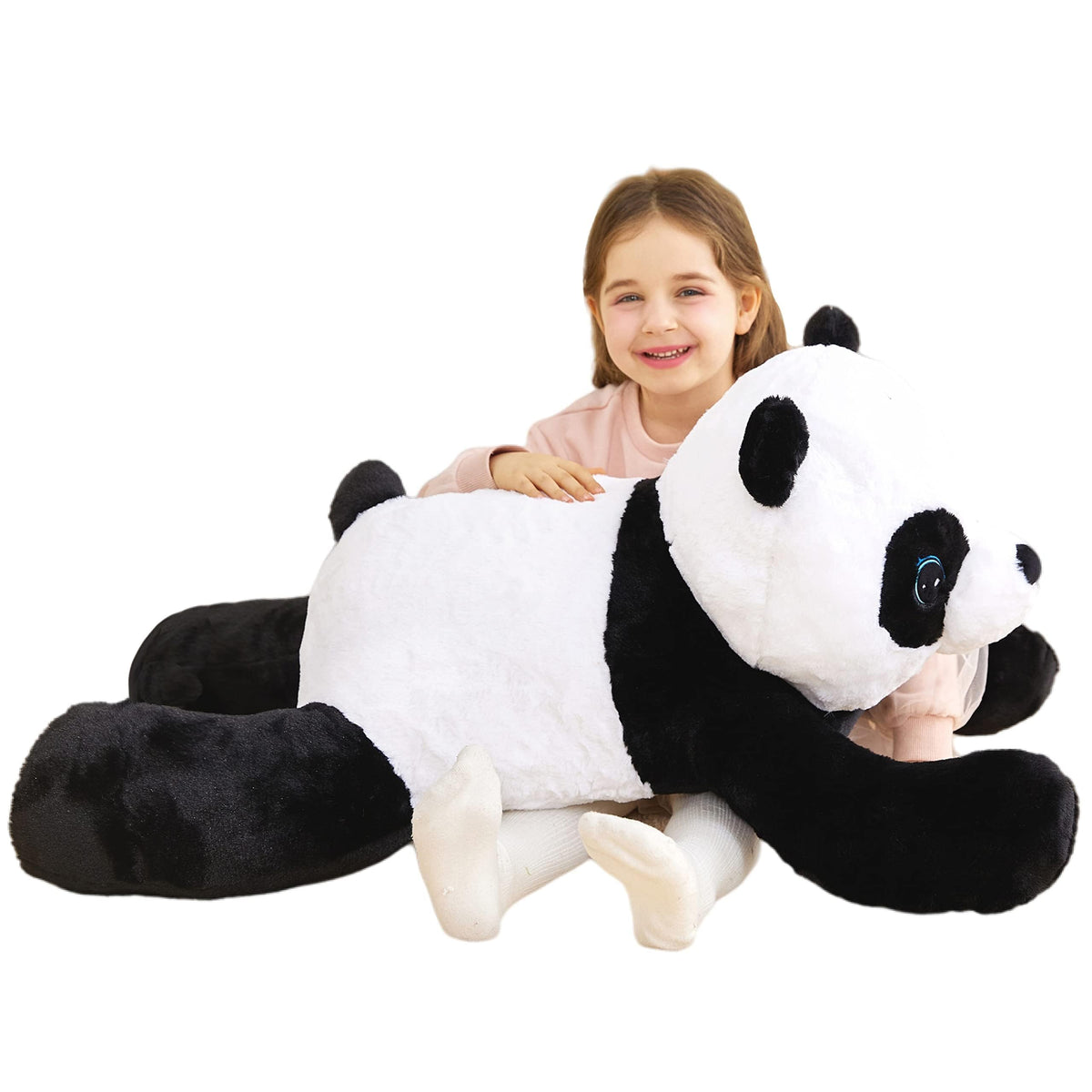 IKASA giant panda plush 30-inch cuddle buddy for kids.