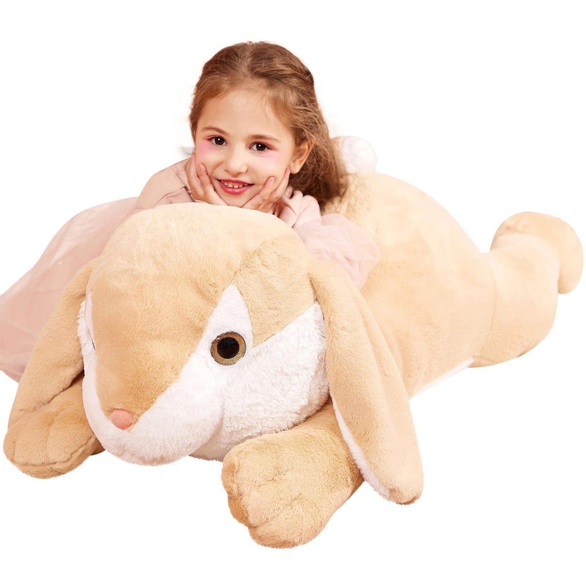 IKASA giant rabbit plush fur detail, soft texture you'll love to touch.